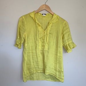 J.Crew yellow short sleeve top. Sz 2